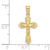 Textured Scalloped Edge Crucifix Charm in 10k Gold