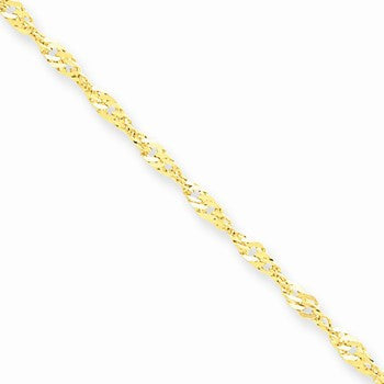 10K Yellow Gold Singapore Chain