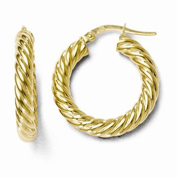 10k Yellow Gold Yellow Gold Polished Hinged Hoop Earrings