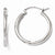 10k White Gold Polished Hinged Hoop Earrings