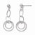 10k White Gold Post Dangle Earrings