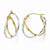 10k Two-Tone Hinged Hoop Earrings