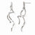 10K White Gold Polished Twisted Post Dangle Earrings