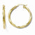10k Yellow Gold Polished Twisted Hinged Hoop Earrings