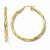 10k Yellow Gold Polished Twisted Hinged Hoop Earrings