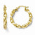 10k Yellow Gold Polished Twisted Hinged Hoop Earrings