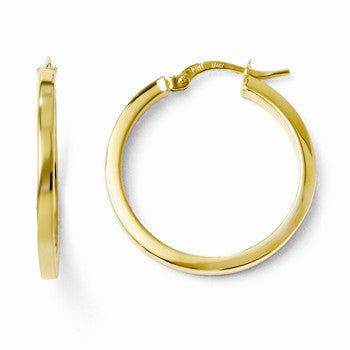 10k Yellow Gold Polished Hinged Hoop Earrings