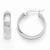 10k White Gold Polished Hinged Hoop Earrings
