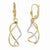 10k Two-tone Polished Leverback Earrings