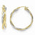 10k Two-Tone Polished Braided Hoop Earrings