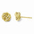 10k Yellow Gold Polished & Textured Post Earrings