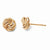 10K Rose Gold Polished & Texured Post Earrings
