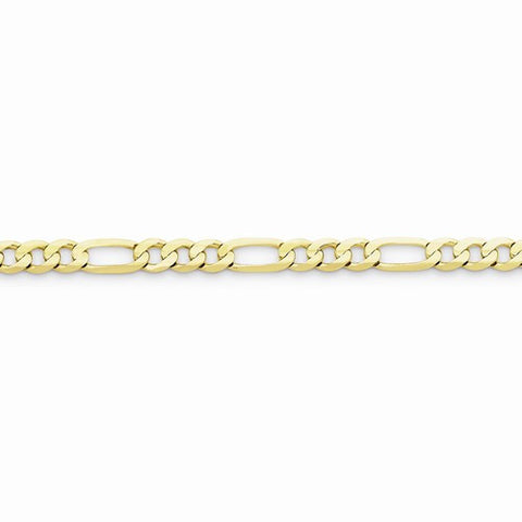 10K Yellow Gold Light Figaro Chain Bracelet