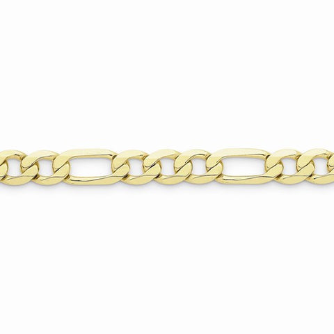 10K Yellow Gold Light Figaro Chain Bracelet