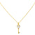 10K Two-Tone & Rhodium Heart Key Charm