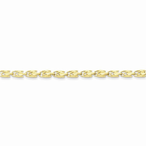 10K Yellow Gold Marquise Chain Bracelet
