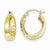 10k Yellow Gold Diamond-cut Square Tube Hoop Earrings