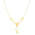 10K Yellow Gold Adjustable Fancy Circle Drop Necklace