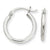 10k White Gold 2mm Round Hoop Earrings