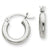 10k White Gold 3mm Round Hoop Earrings