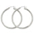 10k White Gold Diamond-cut 3mm Round Hoop Earrings