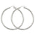 10k White Gold Diamond-cut 3mm Round Hoop Earrings