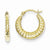 10k Yellow Gold Scalloped Hollow Hoop Earrings