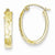 10k Yellow Gold Diamond-cut Oval Hoop Earrings