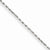 10K White Gold Machine Made Diamond-Cut Rope Chain Anklet