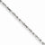 10K White Gold Machine Made Diamond-Cut Rope Chain Anklet