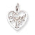 10k White Gold Sweet 16 in Heart Charm hide-image