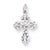 10k White Gold Diamond-Cut CROSS Charm hide-image