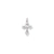 Diamond-Cut CROSS Charm in 10k White Gold