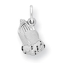 10k White Gold PRAYING HANDS Charm hide-image