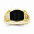 10k Yellow Gold Men's Diamond and Black Onyx Ring