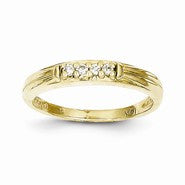 10k Yellow Gold Womens Diamond Wedding Band