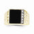 10k Yellow Gold Onyx & Diamond Men's Ring