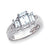 10k White Gold Aquamarine & Diamond Ring