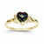 10k Yellow Gold Heart Mystic Fire Topaz & Diamond Ring