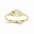 10k Yellow Gold White Topaz Diamond Ring