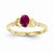 10k Yellow Gold Genuine Ruby Diamond Ring