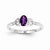 10k White Gold Purple Amethyst & Diamond Ring