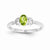 10k White Gold Peridot Diamond Ring