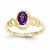 10k Yellow Gold Purple Amethyst & Diamond Ring