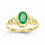 10k Yellow Gold Genuine Emerald Diamond Ring