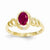 10k Yellow Gold Genuine Ruby Diamond Ring
