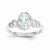 10k White Gold Aquamarine Diamond Ring