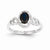 10k White Gold Genuine Sapphire Diamond Ring