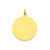 Plain .013 Gauge Circular Engravable Disc Charm in 10k Yellow Gold
