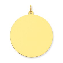 10k Yellow Gold Plain .018 Gauge Circular Engravable Disc Charm hide-image